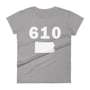 610 Area Code Women's Fashion Fit T Shirt