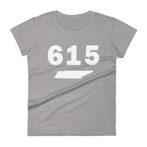 615 Area Code Women's Fashion Fit T Shirt