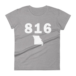 816 Area Code Women's Fashion Fit T Shirt
