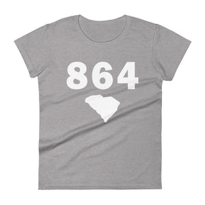 864 Area Code Women's Fashion Fit T Shirt