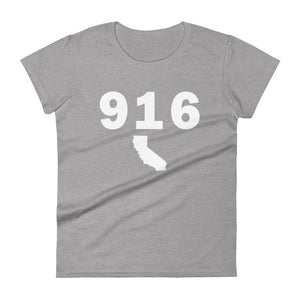 916 Area Code Women's Fashion Fit T Shirt