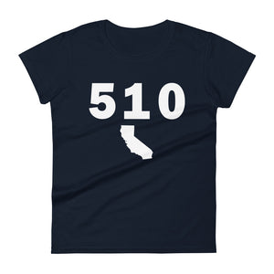 510 Area Code Women's Fashion Fit T Shirt