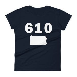 610 Area Code Women's Fashion Fit T Shirt