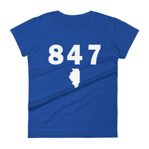847 Area Code Women's Fashion Fit T Shirt