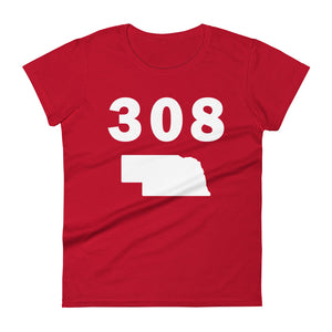 308 Area Code Women's Fashion Fit T Shirt