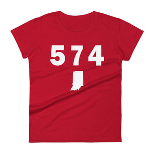 574 Area Code Women's Fashion Fit T Shirt