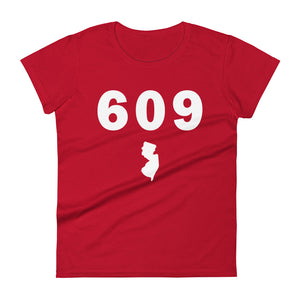 609 Area Code Women's Fashion Fit T Shirt