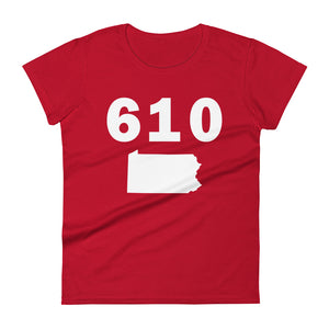 610 Area Code Women's Fashion Fit T Shirt