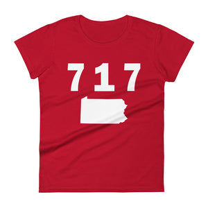 717 Area Code Women's Fashion Fit T Shirt