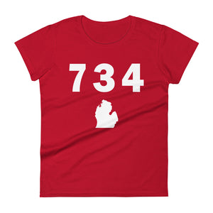 734 Area Code Women's Fashion Fit T Shirt