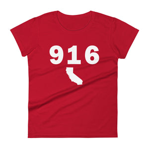 916 Area Code Women's Fashion Fit T Shirt