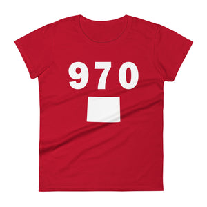 970 Area Code Women's Fashion Fit T Shirt