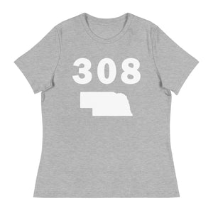 308 Area Code Women's Relaxed T Shirt