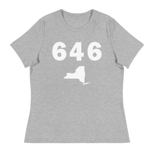646 Area Code Women's Relaxed T Shirt