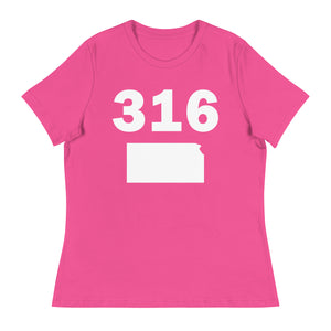 316 Area Code Women's Relaxed T Shirt