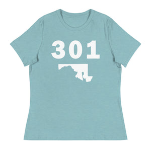 301 Area Code Women's Relaxed T Shirt