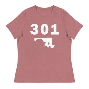 301 Area Code Women's Relaxed T Shirt