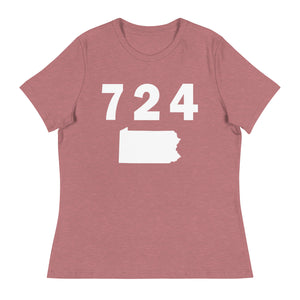 724 Area Code Women's Relaxed T Shirt