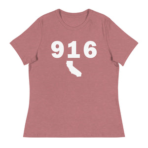 916 Area Code Women's Relaxed T Shirt