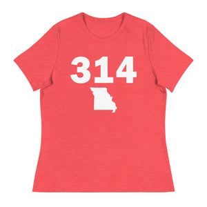 314 Area Code Women's Relaxed T Shirt
