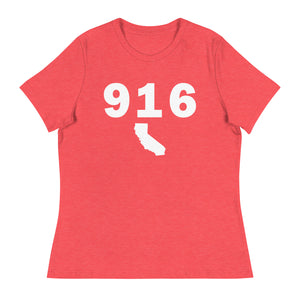 916 Area Code Women's Relaxed T Shirt