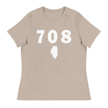 Load image into Gallery viewer, 708 Area Code Women&#39;s Relaxed T Shirt