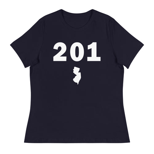 201 Area Code Women's Relaxed T Shirt