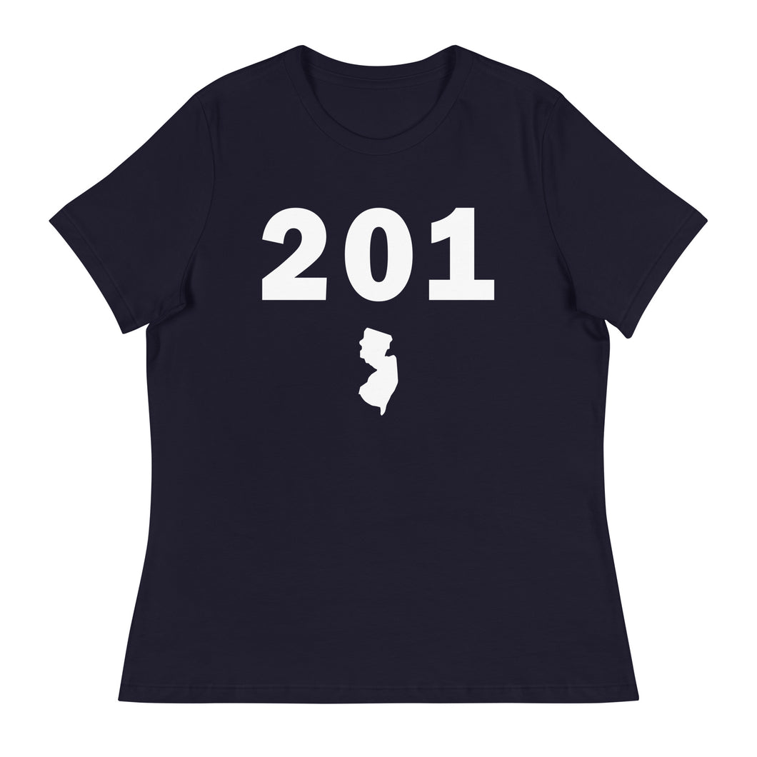 201 Area Code Women's Relaxed T Shirt