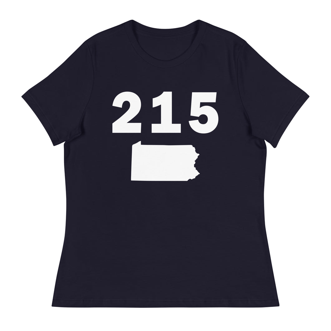 215 Area Code Women's Relaxed T Shirt