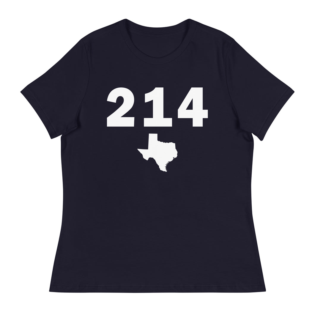 214 Area Code Women's Relaxed T Shirt