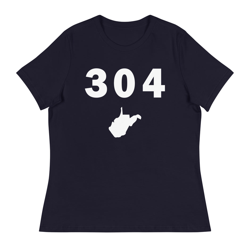 304 Area Code Women's Relaxed T Shirt