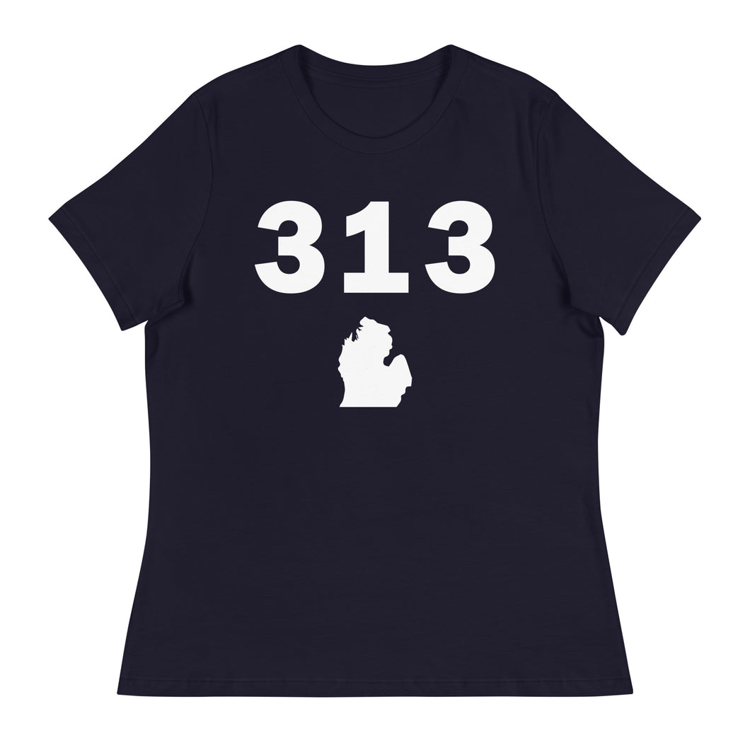 313 Area Code Women's Relaxed T Shirt