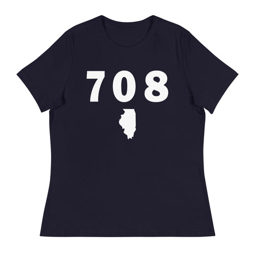 708 Area Code Women's Relaxed T Shirt