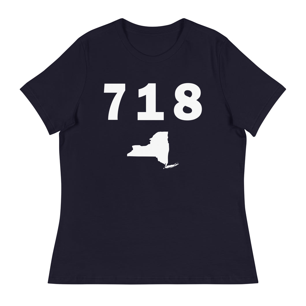 718 Area Code Women's Relaxed T Shirt