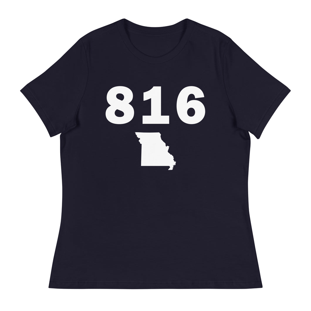 816 Area Code Women's Relaxed T Shirt