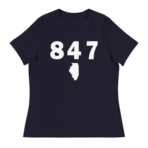 847 Area Code Women's Relaxed T Shirt
