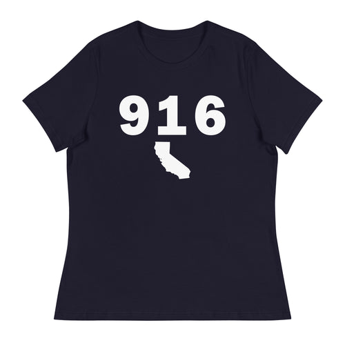 916 Area Code Women's Relaxed T Shirt