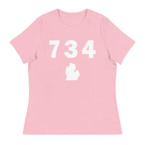 734 Area Code Women's Relaxed T Shirt