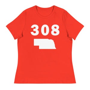 308 Area Code Women's Relaxed T Shirt