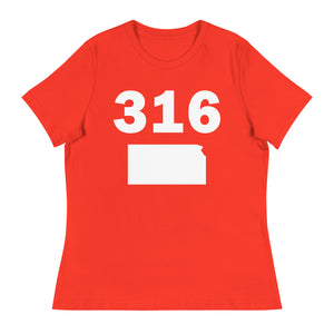316 Area Code Women's Relaxed T Shirt