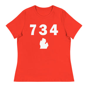 734 Area Code Women's Relaxed T Shirt