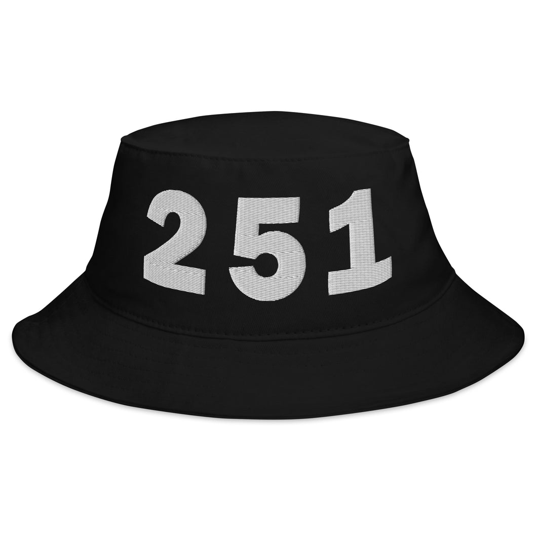251 Area Code Bucket Hat