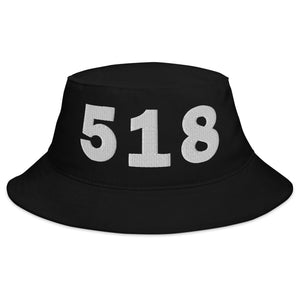518 Area Code Bucket Hat
