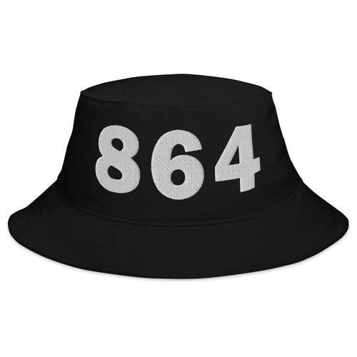 864 Area Code Bucket Hat