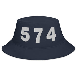 574 Area Code Bucket Hat