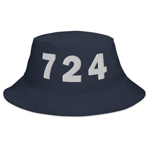 724 Area Code Bucket Hat