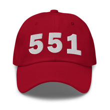 Load image into Gallery viewer, 551 Area Code Dad Hat