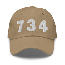 Load image into Gallery viewer, 734 Area Code Dad Hat