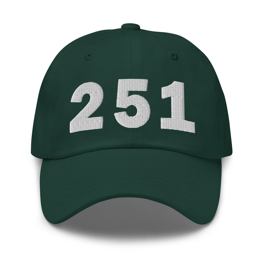 251 Area Code Dad Hat