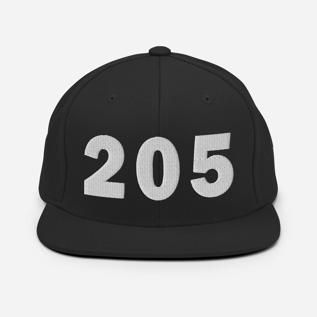 205 Area Code Snapback Hat